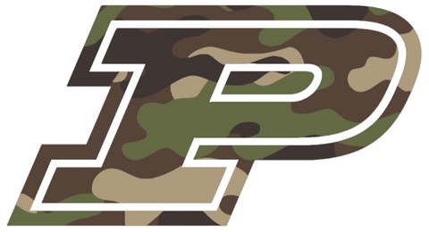 Purdue Boilermakers Woodland Camo Camouflage Team Logo Premium DieCut Vinyl Decal PICK SIZE