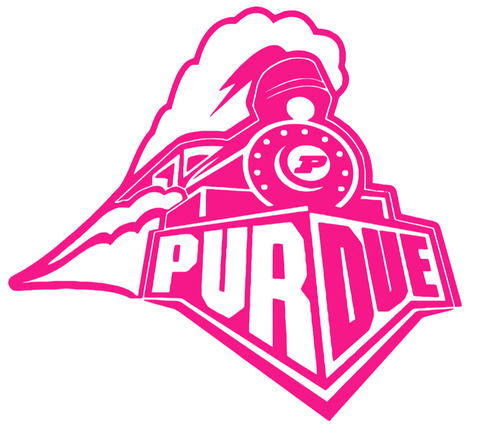 Purdue Boilermakers Hot Pink Retro Throwback Logo Premium DieCut Vinyl Decal PICK SIZE