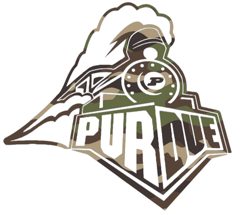 Purdue Boilermakers Woodland Camo Camouflage Retro Throwback Logo Premium DieCut Vinyl Decal PICK SIZE