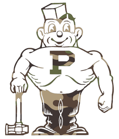 Purdue Boilermakers Woodland Camo Camouflage Retro Throwback Logo Premium DieCut Vinyl Decal PICK SIZE