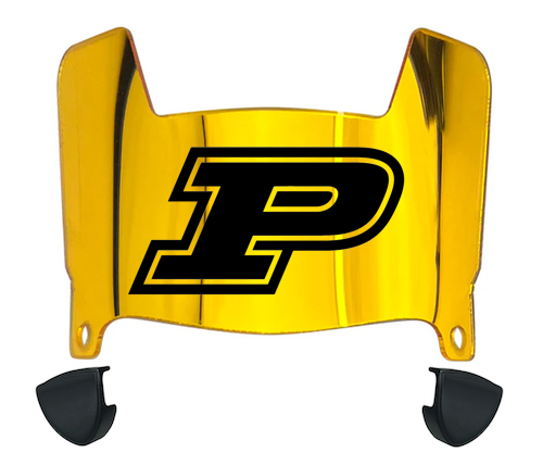 Purdue Boilermakers Mini Football Helmet Visor Shield w/ Clips - PICK VISOR & LOGO COLOR