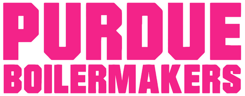 Purdue Boilermakers Hot Pink Team Name Logo Premium DieCut Vinyl Decal PICK SIZE
