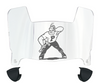 Purdue Boilermakers Mini Football Helmet Visor Shield w/ Clips - PICK VISOR & LOGO COLOR