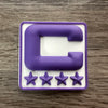 Purple 3D Football Helmet Bumper Captain Patch Jersey C Style - Perfect for Adult & Youth Full Size Football Helmets