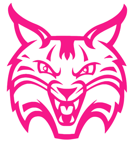 Quinnipiac Bobcats Hot Pink Team Logo Premium DieCut Vinyl Decal PICK SIZE