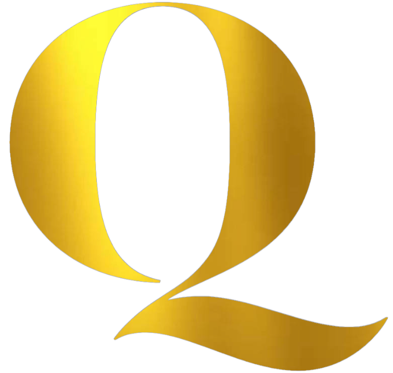 Quinnipiac Bobcats GOLD CHROME MIRROR Q Logo Premium DieCut Vinyl Decal PICK SIZE