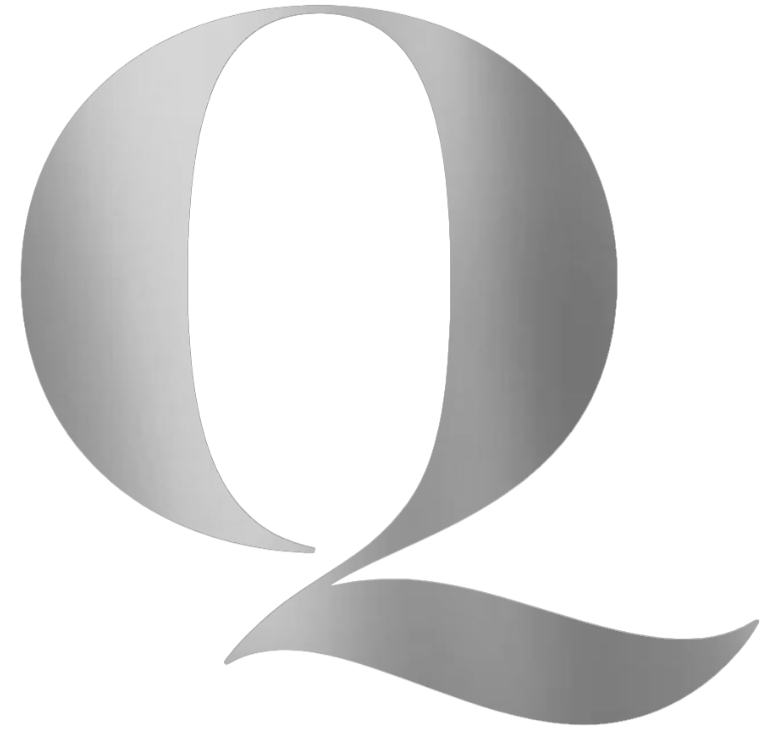 Quinnipiac Bobcats SILVER CHROME MIRROR Q Logo Premium DieCut Vinyl Decal PICK SIZE