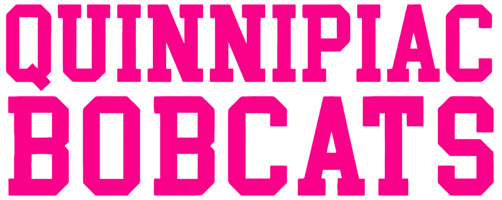 Quinnipiac Bobcats Hot Pink Team Name Logo Premium DieCut Vinyl Decal PICK SIZE
