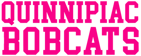 Quinnipiac Bobcats Hot Pink Team Name Logo Premium DieCut Vinyl Decal PICK SIZE