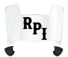RPI Engineers Mini Football Helmet Visor Shield w/ Clips - PICK VISOR & LOGO COLOR