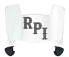 RPI Engineers Mini Football Helmet Visor Shield w/ Clips - PICK VISOR & LOGO COLOR