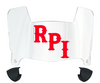 RPI Engineers Mini Football Helmet Visor Shield w/ Clips - PICK VISOR & LOGO COLOR