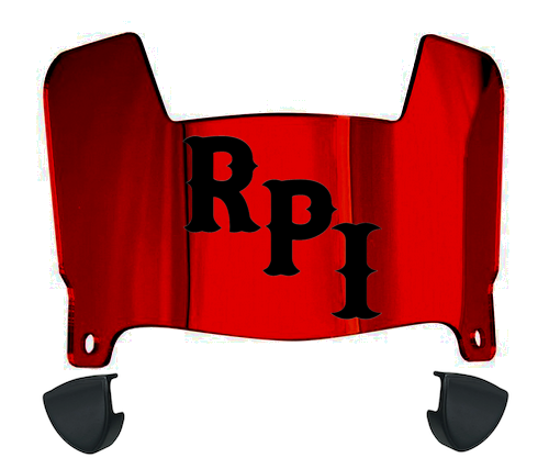 RPI Engineers Mini Football Helmet Visor Shield w/ Clips - PICK VISOR & LOGO COLOR