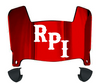 RPI Engineers Mini Football Helmet Visor Shield w/ Clips - PICK VISOR & LOGO COLOR