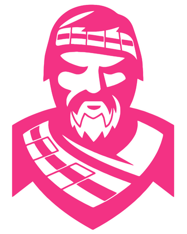 Radford Highlanders HOT PINK Mascot Logo Premium DieCut Vinyl Decal PICK SIZE
