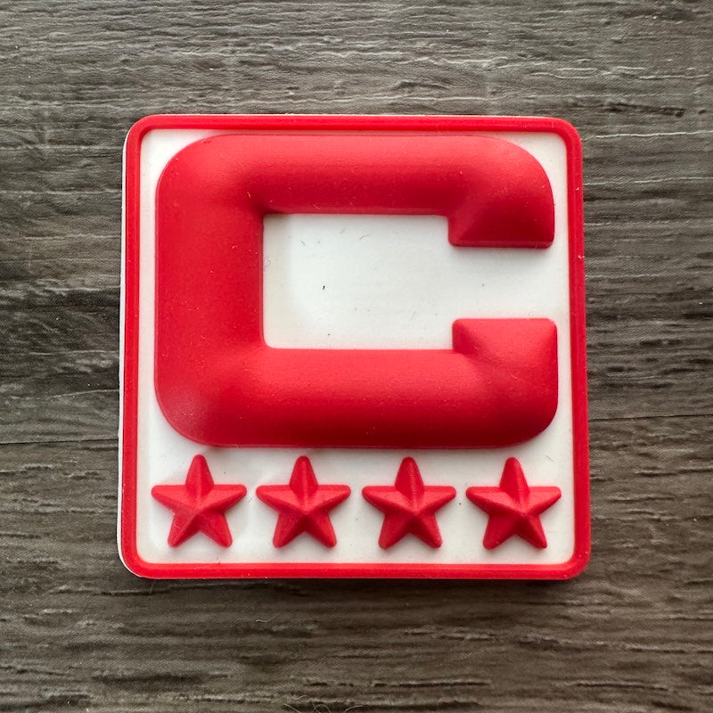 Red 3D Football Helmet Bumper Captain Patch Jersey C Style - Perfect for Adult & Youth Full Size Football Helmets