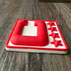 Red 3D Football Helmet Bumper Captain Patch Jersey C Style - Perfect for Adult & Youth Full Size Football Helmets