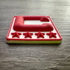 Red 3D Football Helmet Bumper Captain Patch Jersey C Style - Perfect for Adult & Youth Full Size Football Helmets