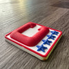Red, White & Blue USA 3D Football Helmet Bumper Captain Patch Jersey C Style - Perfect for Adult & Youth Full Size Football Helmets