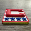 Red, White & Blue USA 3D Football Helmet Bumper Captain Patch Jersey C Style - Perfect for Adult & Youth Full Size Football Helmets