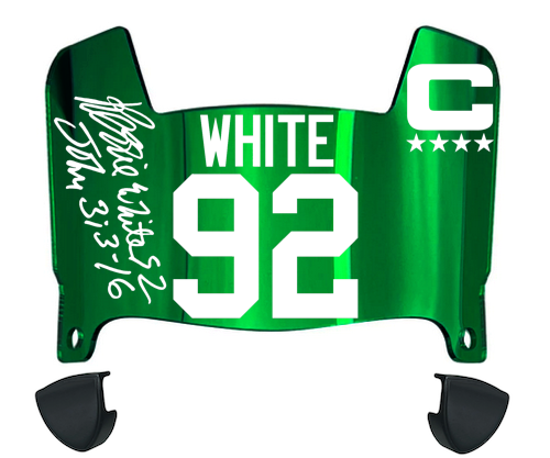 Reggie White Green Bay Packers Mini Football Helmet Visor w/ Clips - PICK COLOR