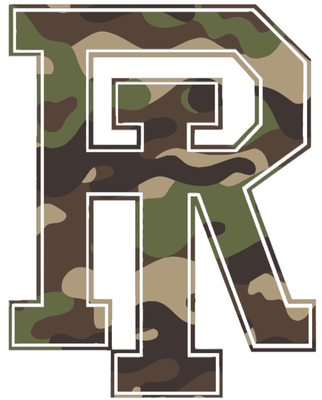 Rhode Island Rams Woodland Camo Camouflage Team Logo Premium DieCut Vinyl Decal PICK SIZE