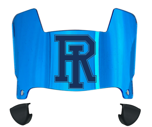 Rhode Island Rams Mini Football Helmet Visor Shield w/ Clips - PICK VISOR & LOGO COLOR