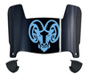 Rhode Island Rams Mini Football Helmet Visor Shield w/ Clips - PICK VISOR & LOGO COLOR