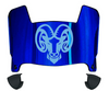 Rhode Island Rams Mini Football Helmet Visor Shield w/ Clips - PICK VISOR & LOGO COLOR
