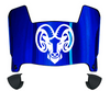 Rhode Island Rams Mini Football Helmet Visor Shield w/ Clips - PICK VISOR & LOGO COLOR