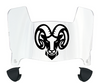 Rhode Island Rams Mini Football Helmet Visor Shield w/ Clips - PICK VISOR & LOGO COLOR