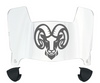 Rhode Island Rams Mini Football Helmet Visor Shield w/ Clips - PICK VISOR & LOGO COLOR
