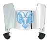 Rhode Island Rams Mini Football Helmet Visor Shield w/ Clips - PICK VISOR & LOGO COLOR