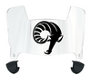 Rhode Island Rams Mini Football Helmet Visor Shield w/ Clips - PICK VISOR & LOGO COLOR