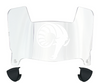 Rhode Island Rams Mini Football Helmet Visor Shield w/ Clips - PICK VISOR & LOGO COLOR