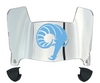 Rhode Island Rams Mini Football Helmet Visor Shield w/ Clips - PICK VISOR & LOGO COLOR
