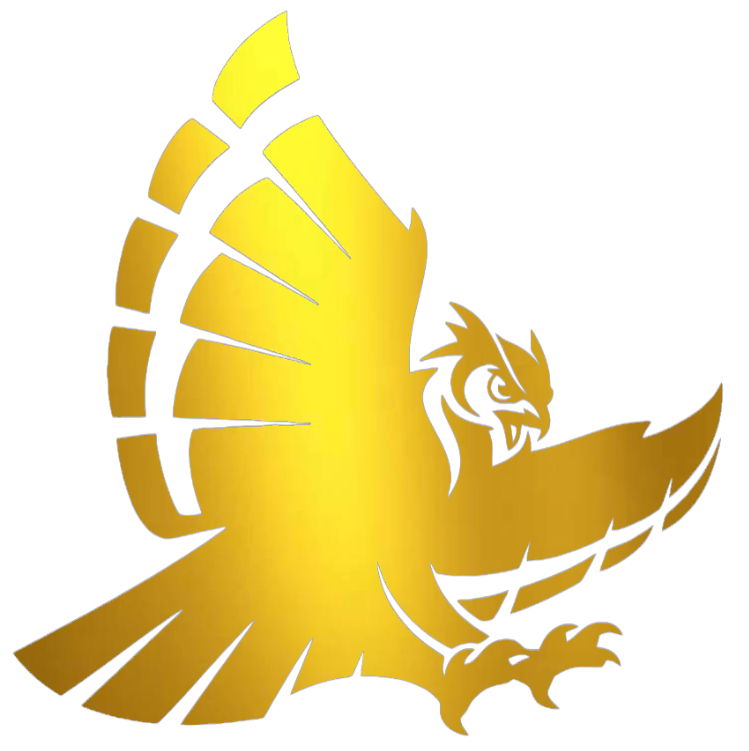 Rice Owls GOLD CHROME MIRROR Alternate Logo Premium DieCut Vinyl Decal PICK SIZE