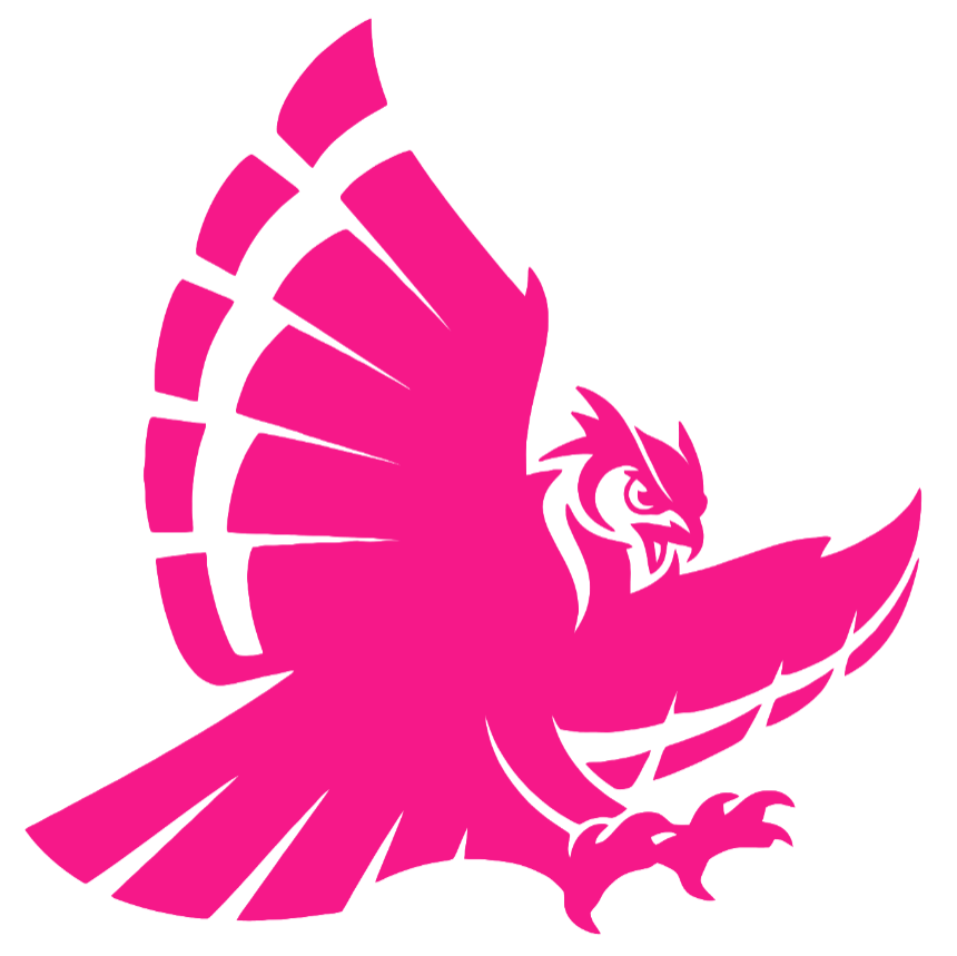 Rice Owls Hot Pink Alternate Logo Premium DieCut Vinyl Decal PICK SIZE
