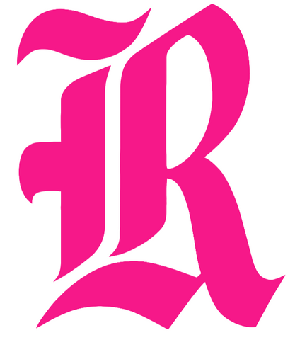 Rice Owls Hot Pink Team Logo Premium DieCut Vinyl Decal PICK SIZE