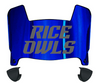 Rice Owls Mini Football Helmet Visor Shield w/ Clips - PICK VISOR & LOGO COLOR