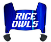 Rice Owls Mini Football Helmet Visor Shield w/ Clips - PICK VISOR & LOGO COLOR