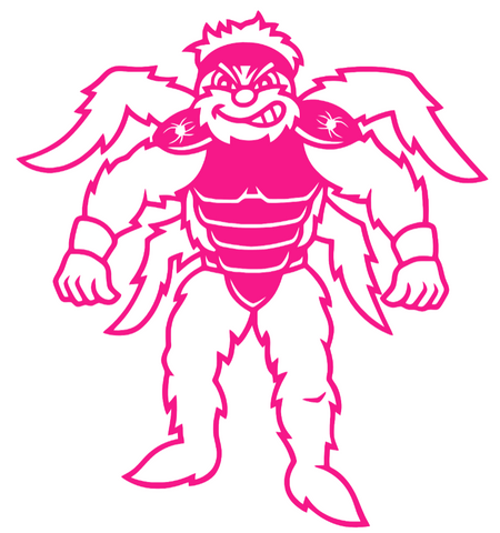 Richmond Spiders Hot Pink Mascot Logo Premium DieCut Vinyl Decal PICK SIZE