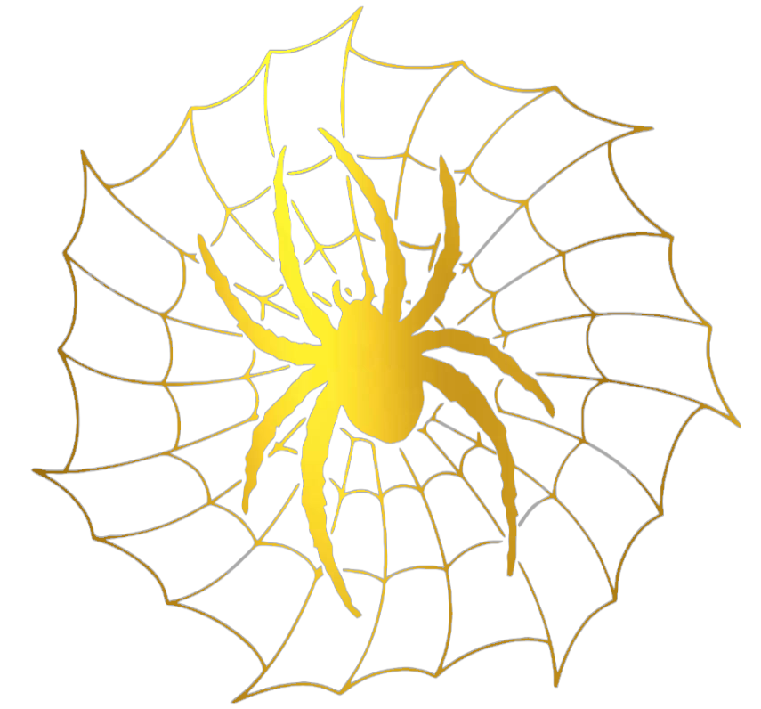 Richmond Spiders GOLD CHROME MIRROR Spider Web Logo Premium DieCut Vinyl Decal PICK SIZE