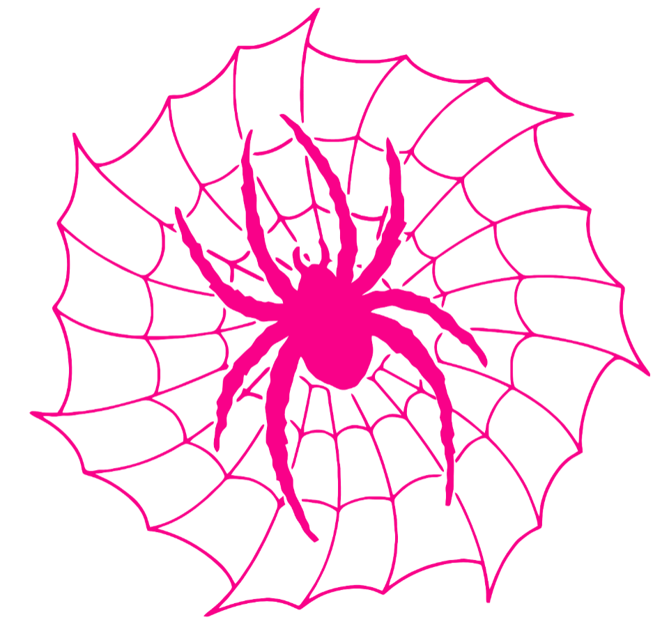 Richmond Spiders Hot Pink Spider Web Logo Premium DieCut Vinyl Decal PICK SIZE