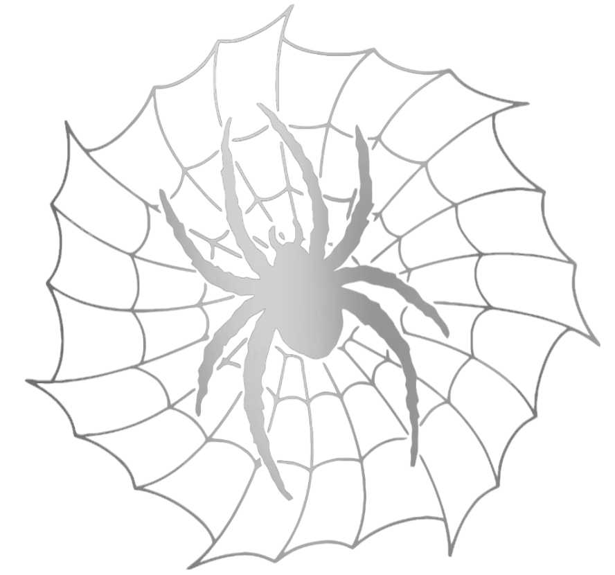 Richmond Spiders SILVER CHROME MIRROR Spider Web Logo Premium DieCut Vinyl Decal PICK SIZE