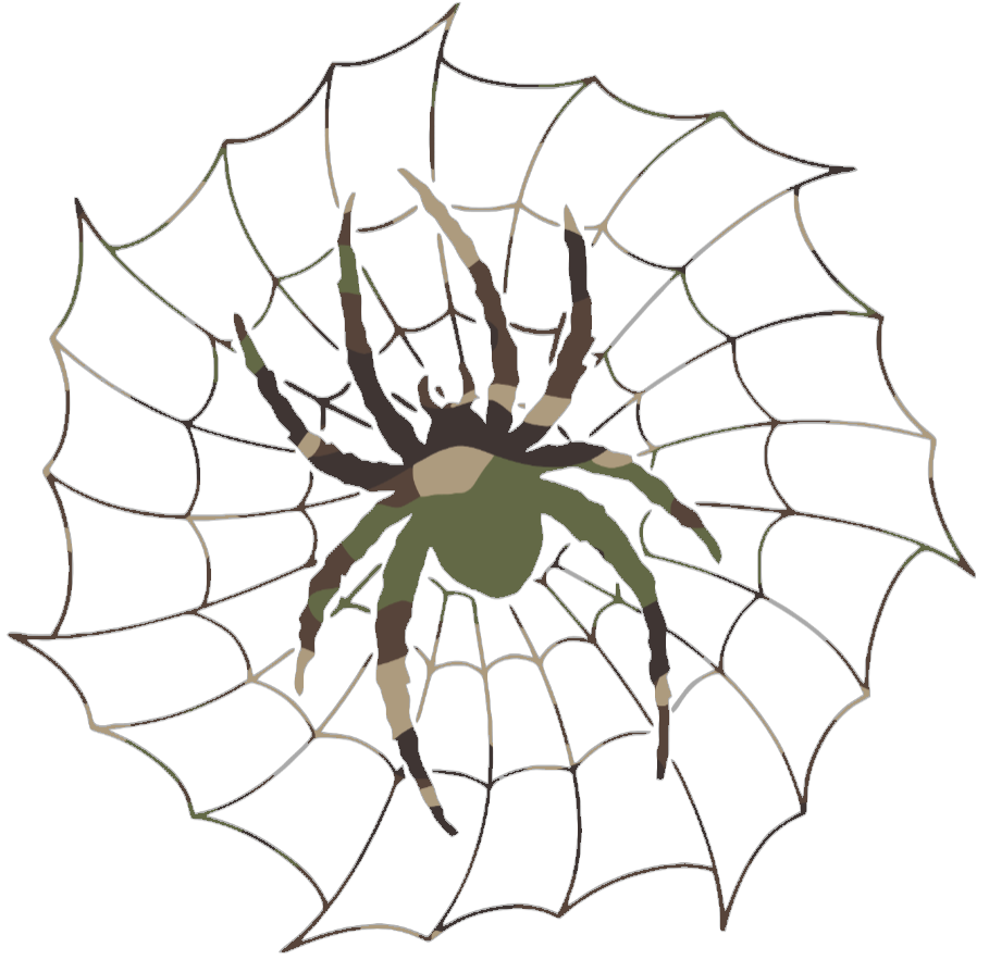 Richmond Spiders Woodland Camo Camouflage Spider Web Logo Premium DieCut Vinyl Decal PICK SIZE