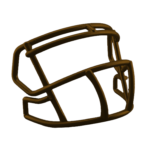 Brown Custom Riddell Speed Mini Football Helmet Facemask