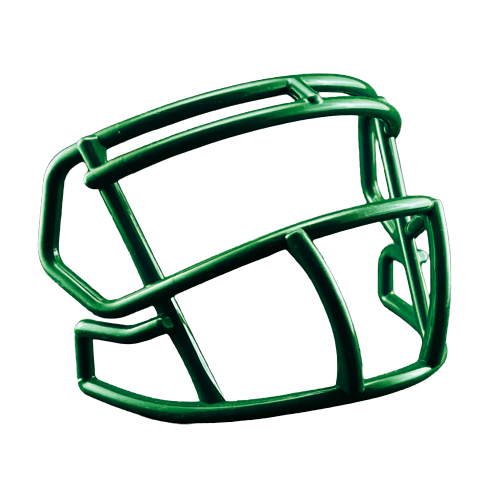 Green Custom Riddell Speed Mini Football Helmet Facemask
