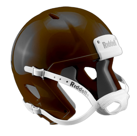 Brown Custom Riddell Speed Mini Football Helmet Blank Shell