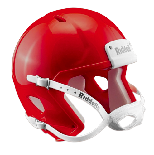 Red Custom Riddell Speed Mini Football Helmet Blank Shell